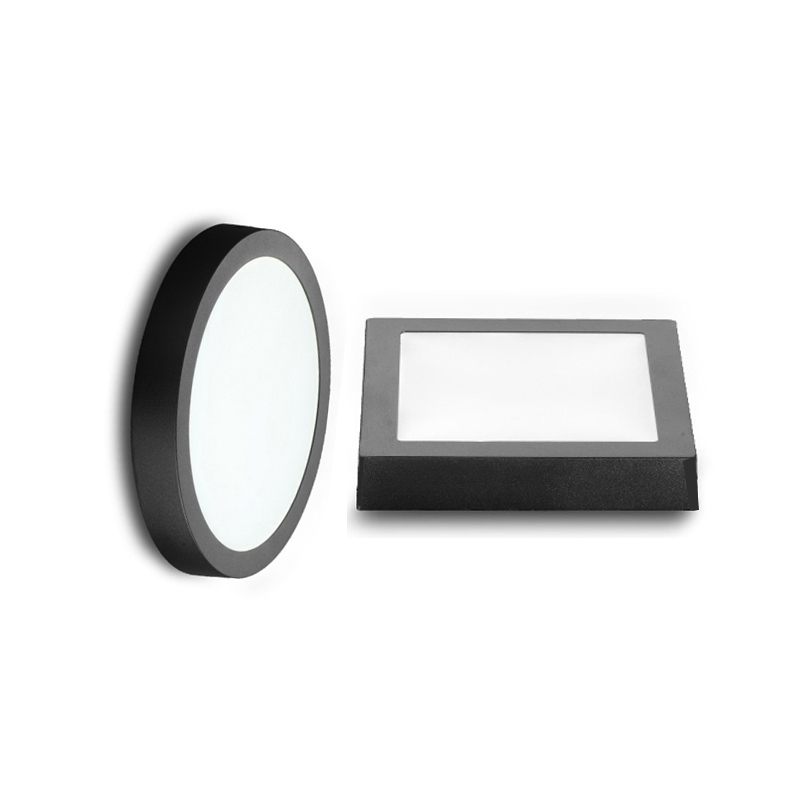 Hochwertige runde LED-Deckenleuchte in schwarzer Farbe