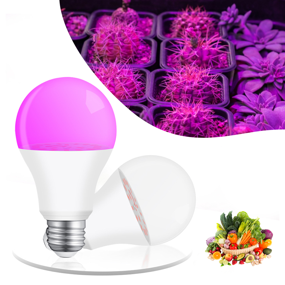 Zimmerpflanzen-Wachstumslampe, Gemüse, Obst, LED-Wachstumslampe, E27, volles Spektrum